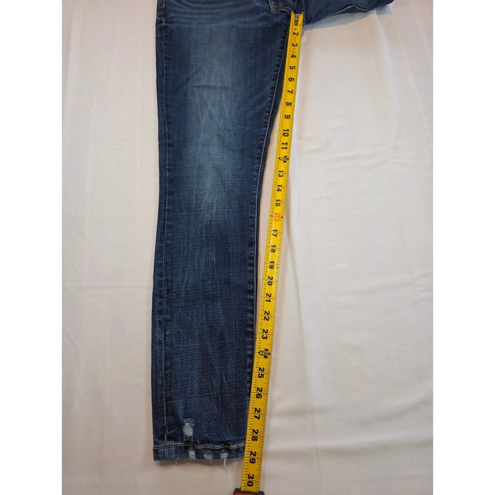 BKE Stella Low Rise Ankle Skinny Jeans Medium Wash Distressed Hem 31 - Picture 8 of 14
